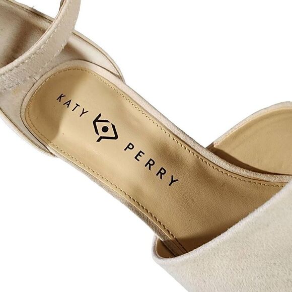 Katy Perry Collection The Kala Women's Nude Microsuede Metallic Sandals Size 10 - Picture 7 of 10